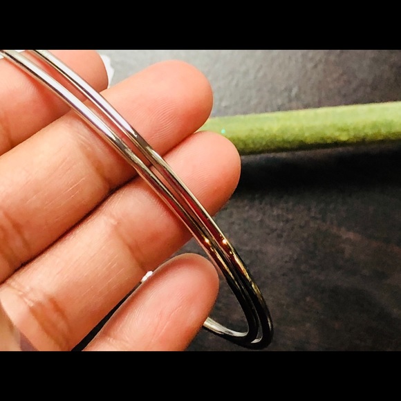 925 Sterling Silver Big Hoop Earrings - Picture 3 of 5